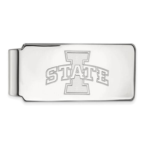 10k White Gold Iowa State Money Clip - Picture 1 of 3